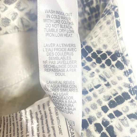 Good American Black White Gray Good Waist Snakeskin Print Size 14/32 - Picture 7 of 7